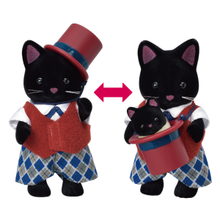 Afbeelding in Gallery-weergave laden, Adalind De Wachter 🩷 Sylvanian Families Midnight Cat, Magische nacht kat Familie - 5530 Goochelaar