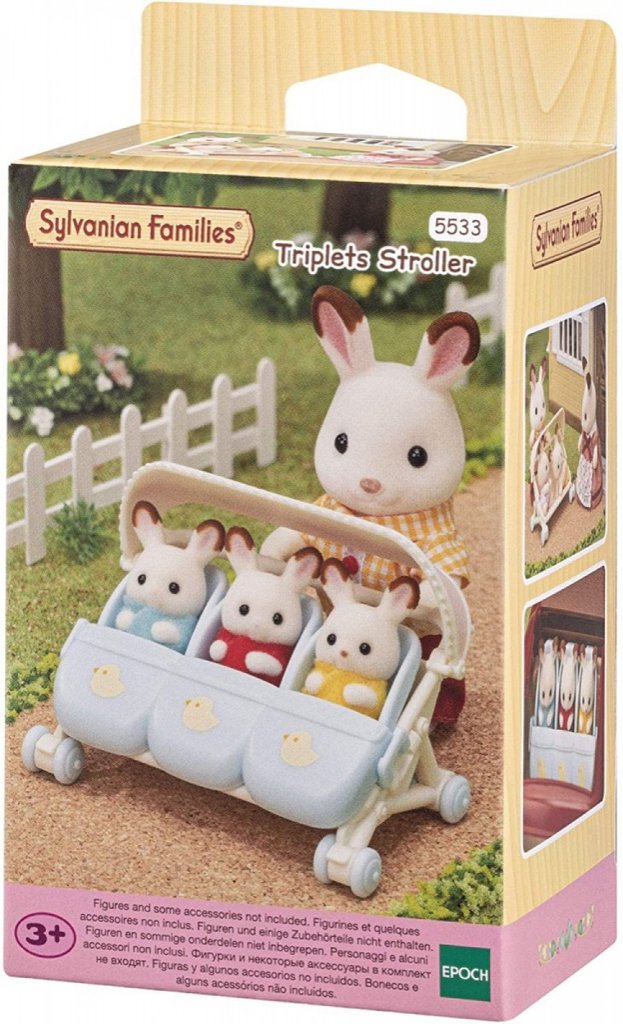 Sylvanian Families - drieling kinderwagen - 5533