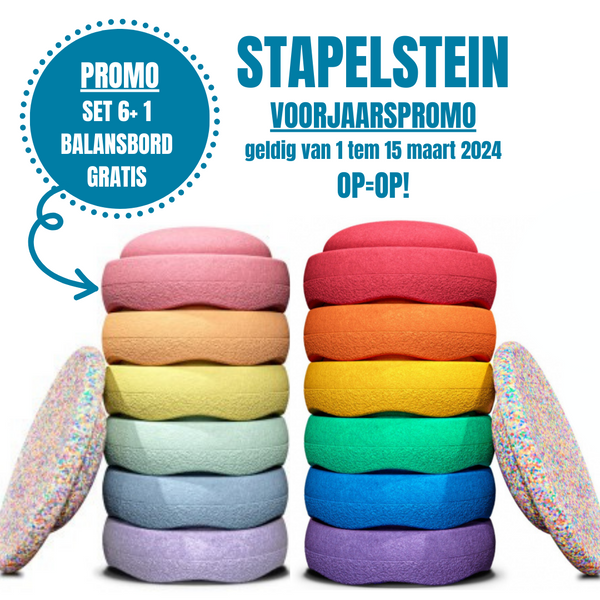 STAPELSTEIN voorjaarspromo - 6+1 balansbord Super Confetti GRATIS