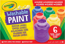 Afbeelding in Gallery-weergave laden, Crayola wasbare vingerverf set 6 stuks - klassieke kleuren
