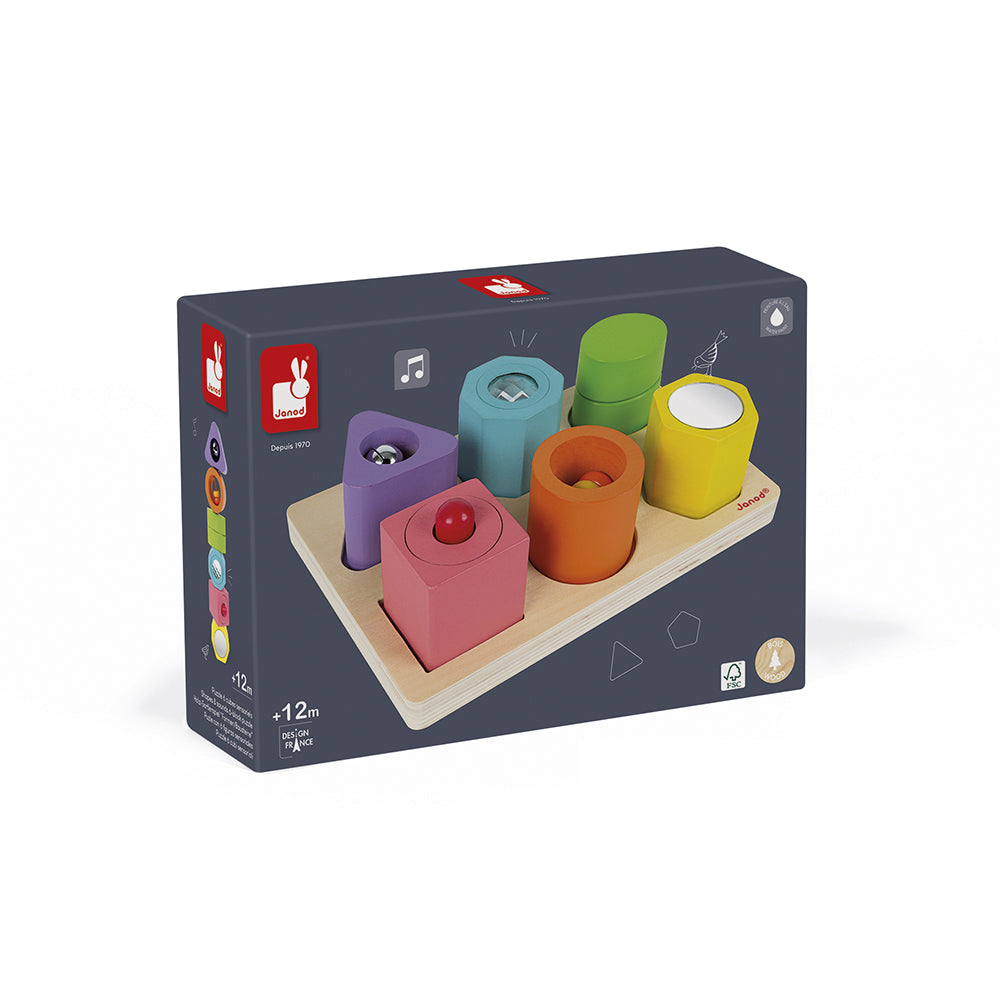 Janod I Wood – Vorm en geluid puzzel - J05332