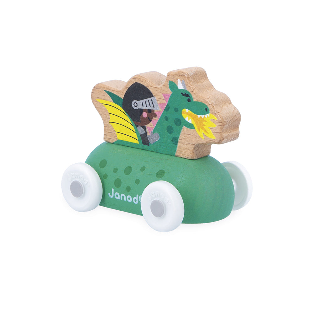 Janod Crossroads – houten wagen Drakenauto - J05924