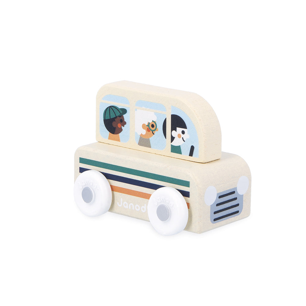 Janod Crossroads – houten wagen Personenbus - J05945