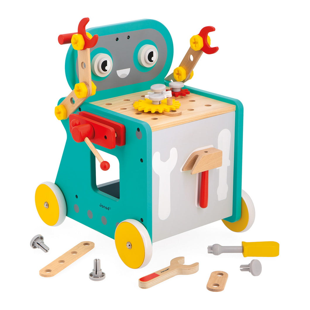 Janod Brico’Kids – houten Robotwagen Robot  - J06456
