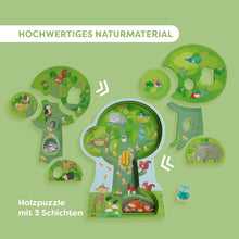 Afbeelding in Gallery-weergave laden, Haba houten puzzel Bosdieren - 6 stukjes
