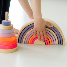 Afbeelding in Gallery-weergave laden, Grimm&#39;s houten regenboog neon pink roze- 15040
