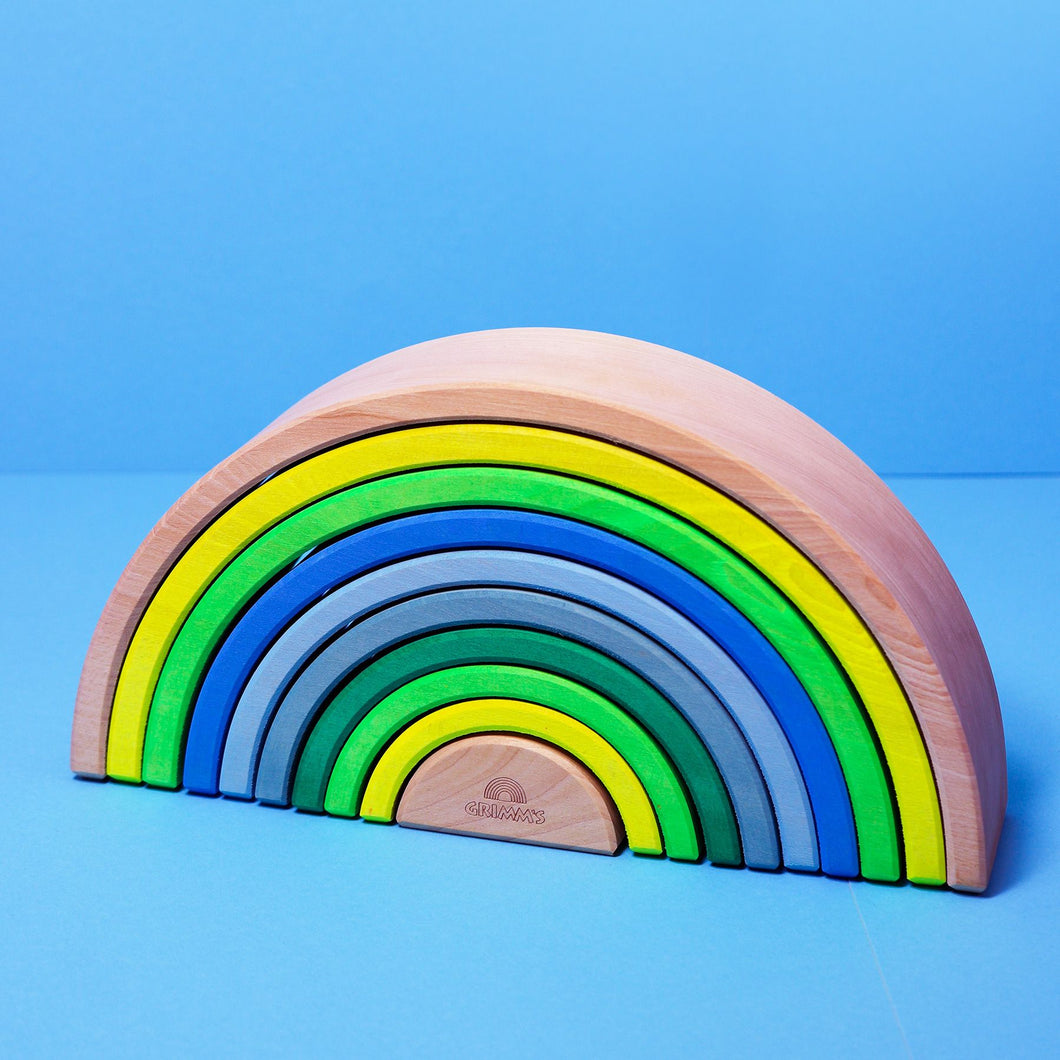 Grimm's houten regenboog neon groen - 15050