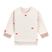 Afbeelding in Gallery-weergave laden, Lässig Kids Sweater GOTS Heart nature - maat 98/104
