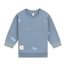Afbeelding in Gallery-weergave laden, Lässig Kids Sweater GOTS Skateboard steel  blue - maat 98/104
