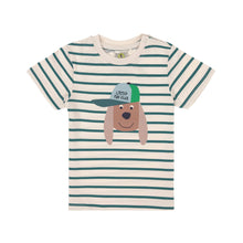 Afbeelding in Gallery-weergave laden, Lässig t-shirt jersey GOTS gestreepte hond - maat 62/68
