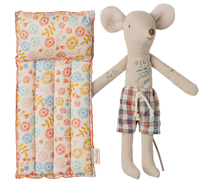 Afbeelding in Gallery-weergave laden, Maileg Beach mous met luchtmatras Flower Papa muis 17-5312-00
