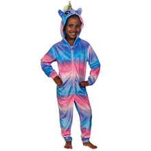 Afbeelding in Gallery-weergave laden, Onesie eenhoorn - met gouden hoorn en vleugels
