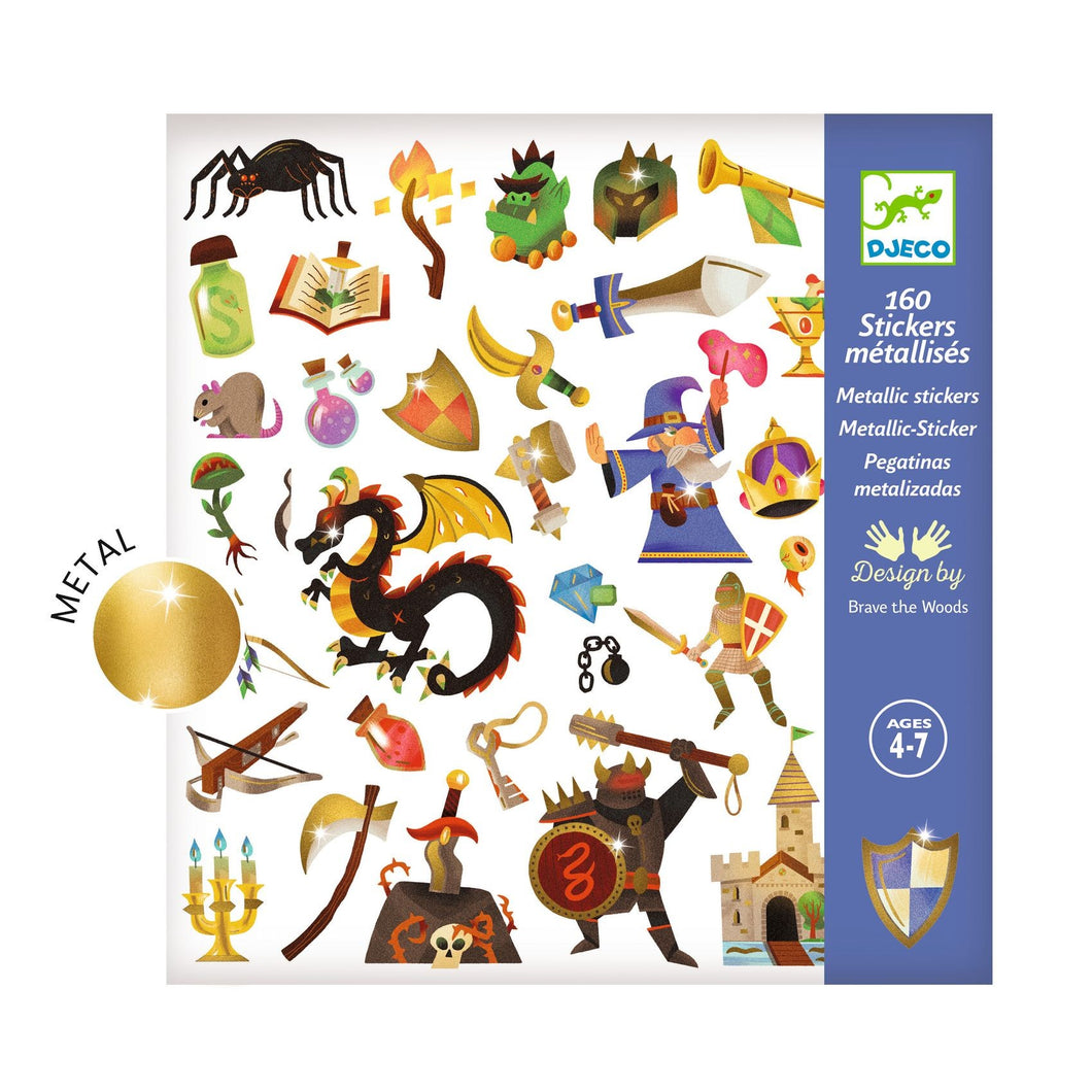 Leon Van der Straeten 🩵  Djeco metallic stickers Middeleeuwse Fantasie - DJ09277