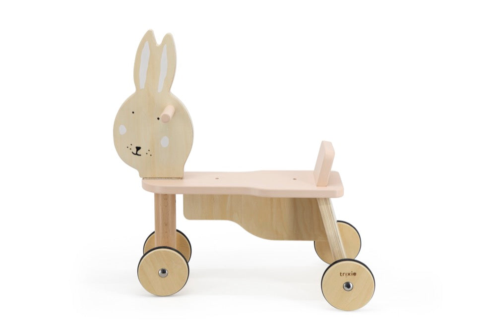 Trixie houten loopfiets met 4 wielen - Mrs. Rabbit