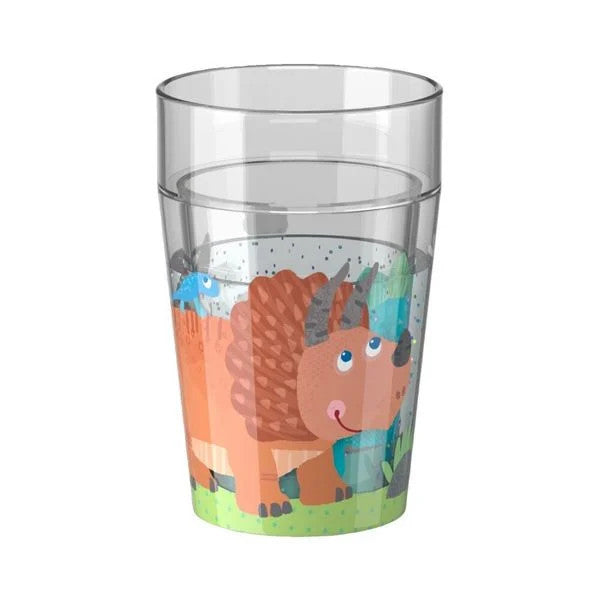 Haba glitterbeker dino's Triceratops