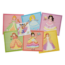Afbeelding in Gallery-weergave laden, PlayMais Mosaic kaarten versieren Prinses - set 6 stuks
