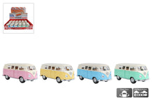 Afbeelding in Gallery-weergave laden, Kinsmart 1962 Volkswagen Classic Bus Pastel - die cast pull back 13 cm
