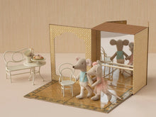 Afbeelding in Gallery-weergave laden, Maileg ballet muizen in dansstudio, kleine zus en broer muis 17-5105-00
