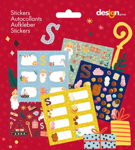 5 Pack Sticker vellen Sinterklaas