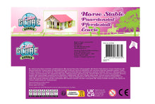 Afbeelding in Gallery-weergave laden, Kids Globe paardenstal hout met 2 boxen en berging roze 1:24

