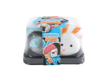 Afbeelding in Gallery-weergave laden, Fidget toys squeezie - Kawaii fidget sushi vriendjes 3 stuks 5cm in takeaway doosje 9cm
