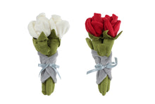 Afbeelding in Gallery-weergave laden, Take Me Home bosje met 3 rozen pluche 22cm - Rood
