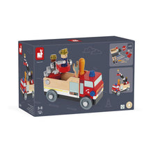 Afbeelding in Gallery-weergave laden, Janod Brico'Kids houten brandweerwagen - J06469
