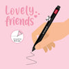 Legami Gel Pen with "Hug Me" Panda Animal Decoration - Lovely Friends