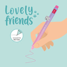 Afbeelding in Gallery-weergave laden, Legami Gel Pen with "Be Curious" Kitty Animal Decoration - Lovely Friends
