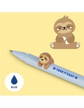 Afbeelding in Gallery-weergave laden, Legami Gel Pen with "Take It Easy" Sloth Animal Decoration - Lovely Friends (kopie)
