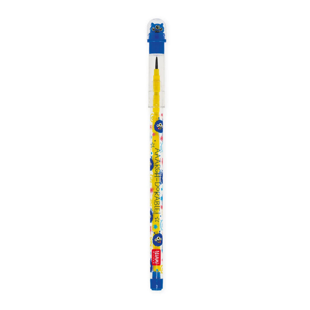 Legami Monster stapelbare potloden met gum - Take a tip!