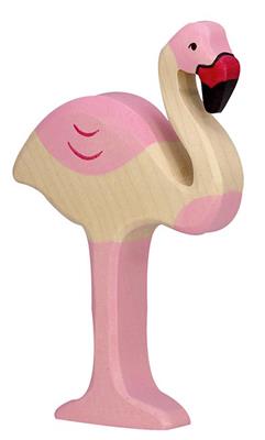 Holztiger houten dier Flamingo - 80180