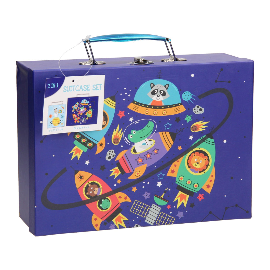 kinder kofferset -  Ruimte Space - 2delige set