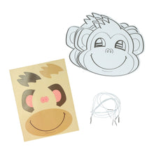 Afbeelding in Gallery-weergave laden, Kleur en maak je eigen masker - set 4 stuks - Aap
