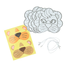 Afbeelding in Gallery-weergave laden, Kleur en maak je eigen masker - set 4 stuks - Leeuw
