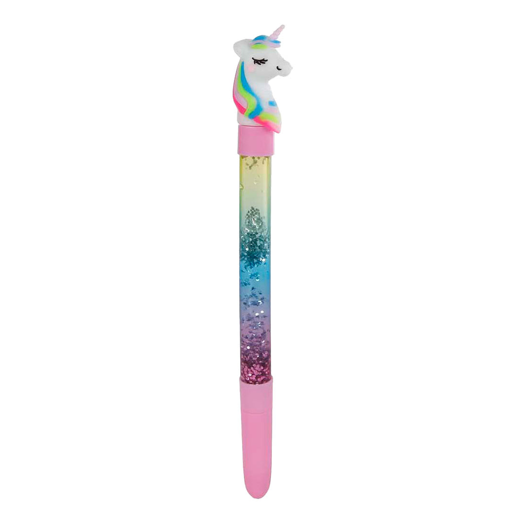 Unicorn Eenhoorn balpen met glitters - lengte 15 cm