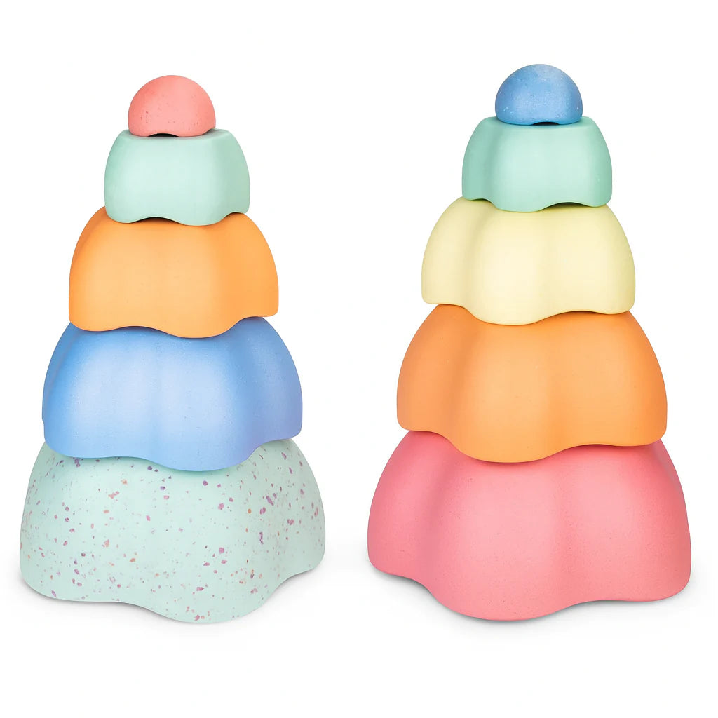 5 stapstenen stapelstenen - 2 assorti