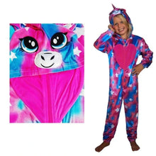 Afbeelding in Gallery-weergave laden, Onesie eenhoorn - blauw/roze
