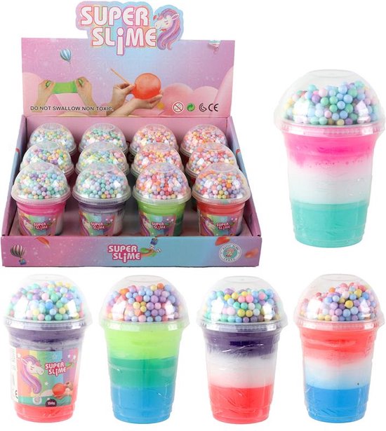 Unicorn super slime - eenhoorn slijm met bolletjes