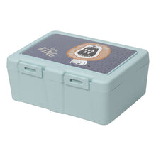 Afbeelding in Gallery-weergave laden, Lunchbox met spork lichtblauw met leeuw
