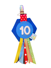 Afbeelding in Gallery-weergave laden, Roebie verjaardagsbadge cijfer 10 - Blauw
