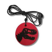Afbeelding in Gallery-weergave laden, Jellystone Designs kauwsieraden - Kauwhanger Dino rood zwart
