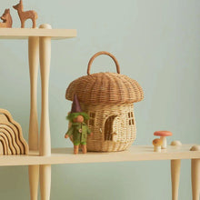 Afbeelding in Gallery-weergave laden, Olli Ella Rattan Mushroom Basket Natural
