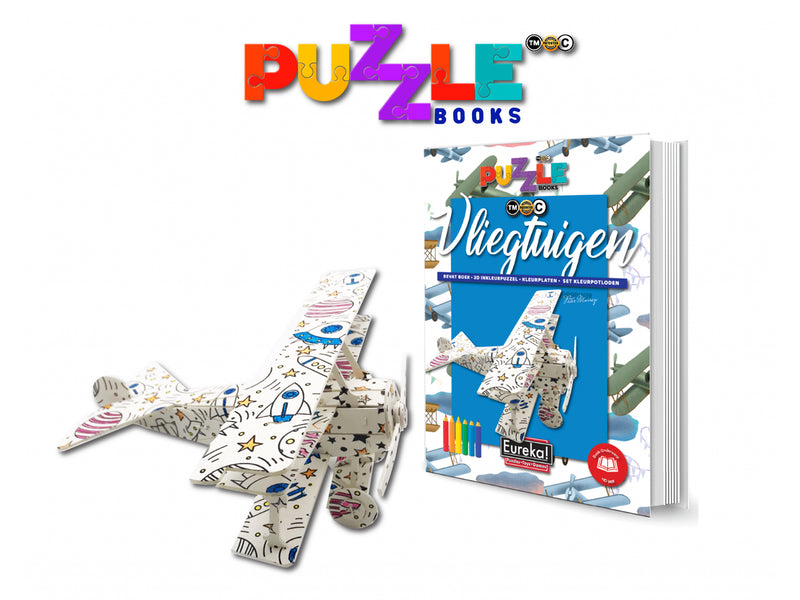 Eureka boek & puzzelboek 8+ Vliegtuigen