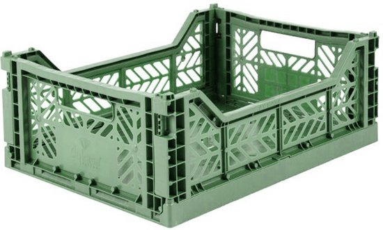 Aykasa Midibox opvouwbaar krat - Amandelgroen