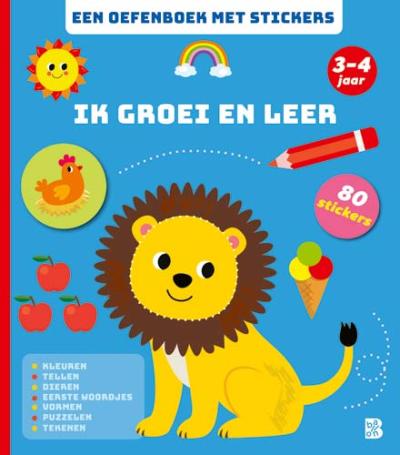 Ballon oefenboek met stickers - Ik groei en leer 3-4 jaar