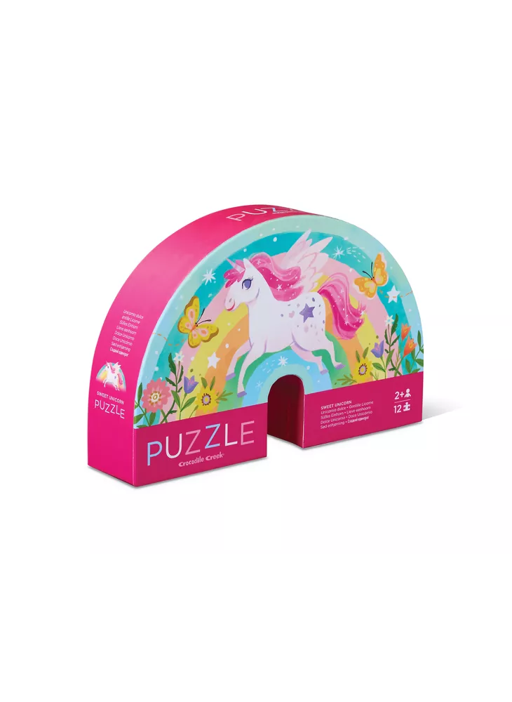 Crocodile Creek mini puzzel 12 stukjes - Sweet unicorn