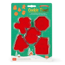Afbeelding in Gallery-weergave laden, Legami Cookie time! - 5 cookie cutters with stamps - Christmas
