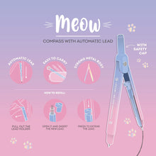 Afbeelding in Gallery-weergave laden, Legami Kitty - Compass with Mechanical Pencil - Meow
