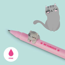Afbeelding in Gallery-weergave laden, Roos Nobels ❤️ Legami Gel Pen with "Be Curious" Kitty Animal Decoration - Lovely Friends
